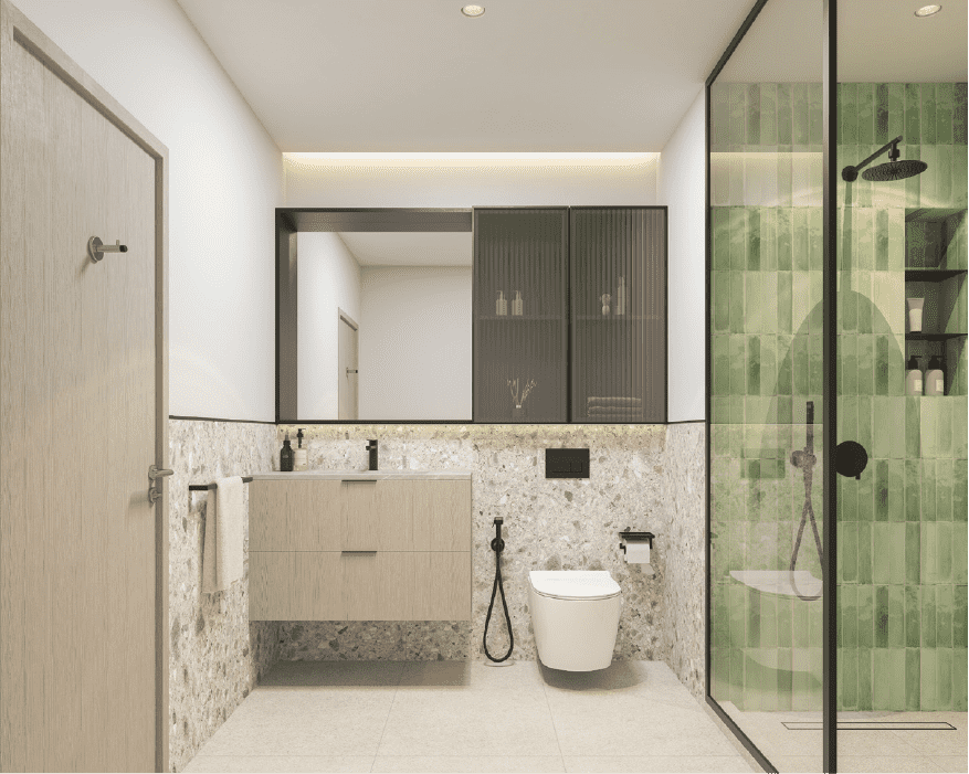 Well-Designed Bathroom with Modern Fixtures