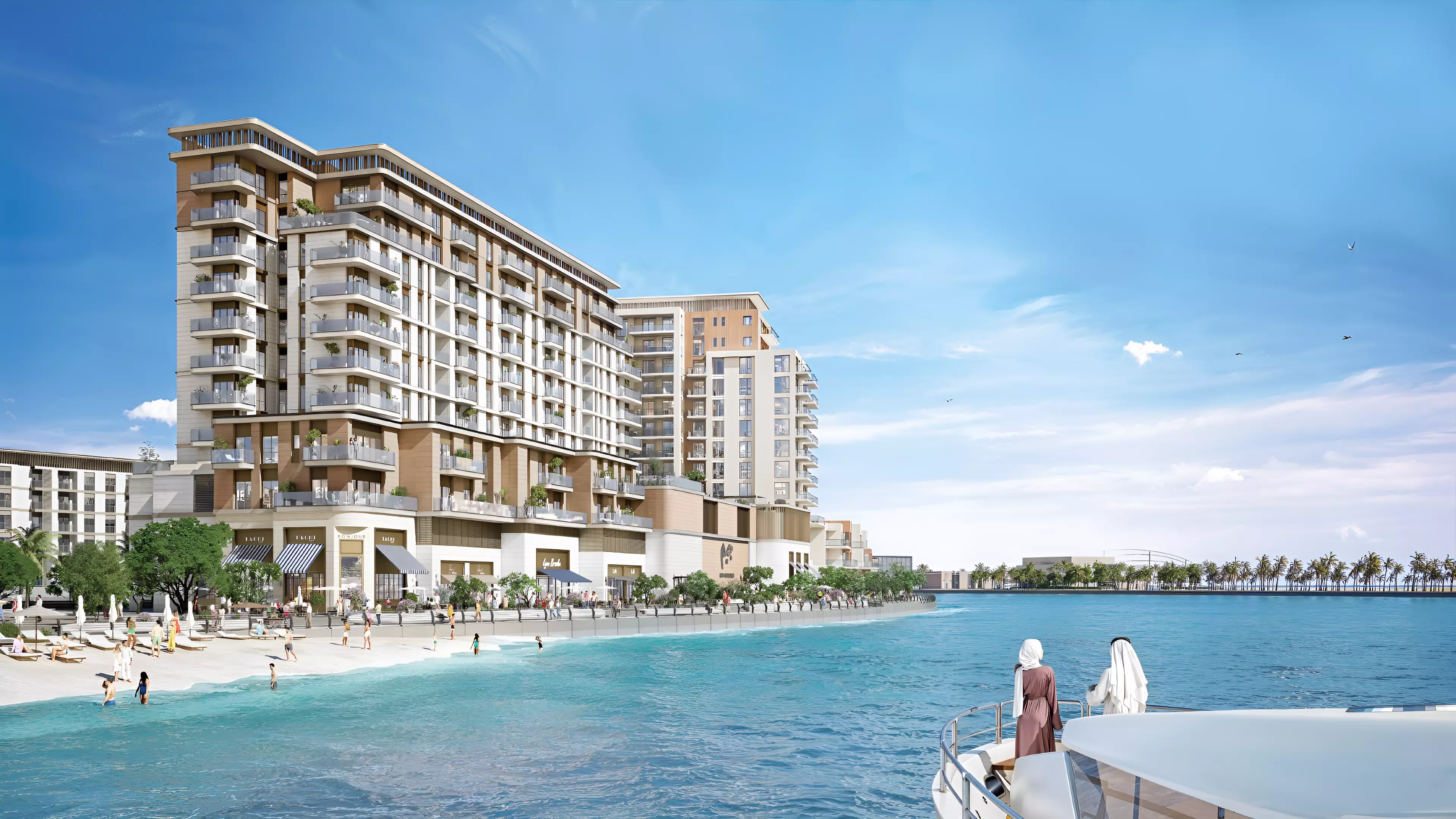 Gem Residences Maryam Island apartments with waterfront and beach views