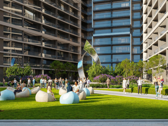 Sobha Central by Sobha Realty – waterfront apartments in Sobha Hartland II with skyline views and lagoon access