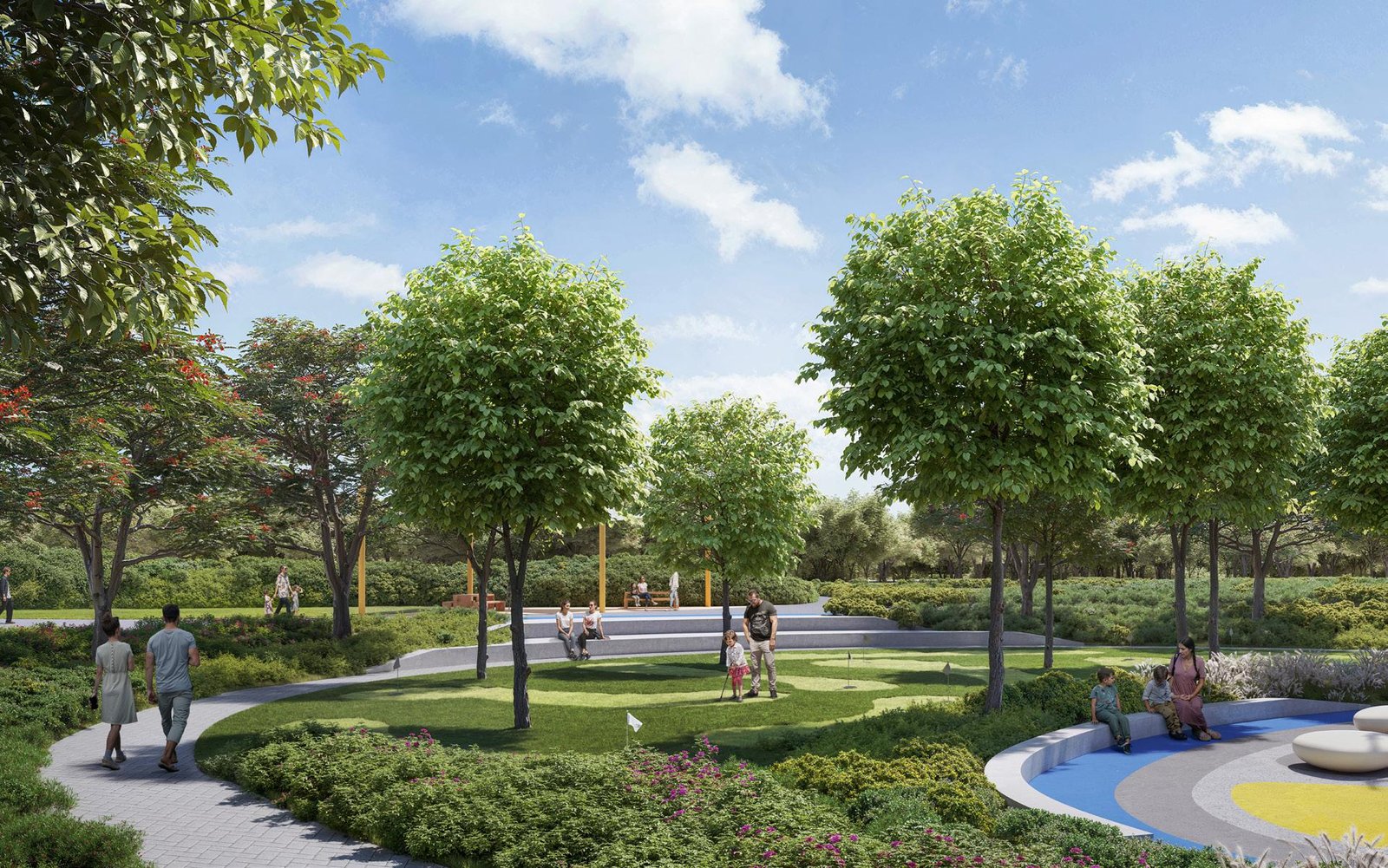 Vida Hillside Emaar apartments for sale with direct park access in Dubai Hills