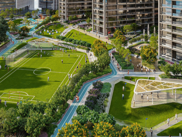 Sobha Central by Sobha Realty – waterfront apartments in Sobha Hartland II with skyline views and lagoon access