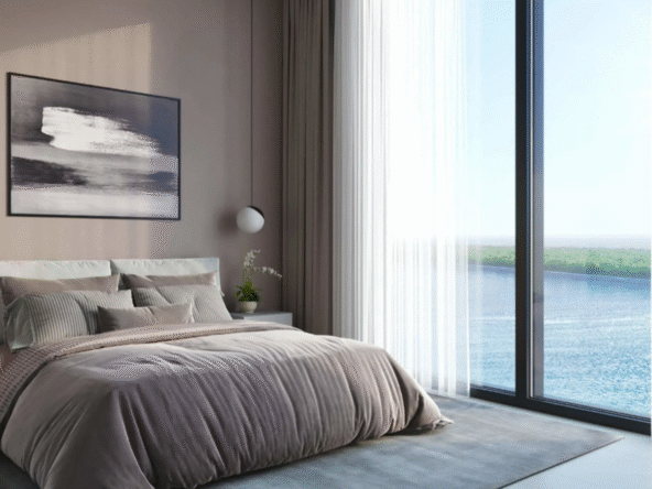 Crest Grande apartment for sale in Sobha Hartland with lagoon view and premium interiors
