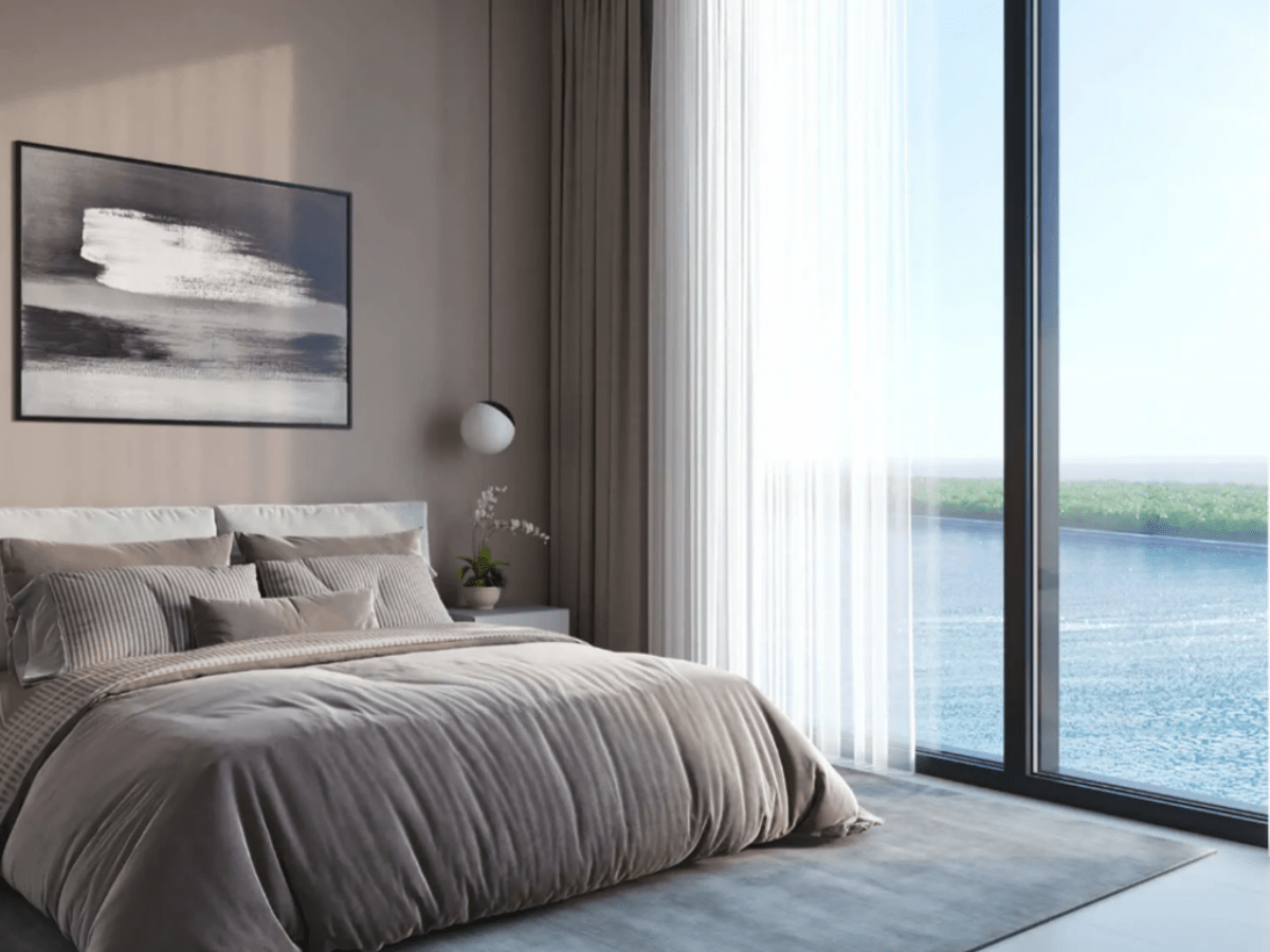 Crest Grande apartment for sale in Sobha Hartland with lagoon view and premium interiors