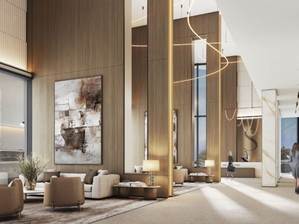 Sobha Aquamont waterfront apartments in Downtown UAQ with sea views, modern architecture, and lush green spaces