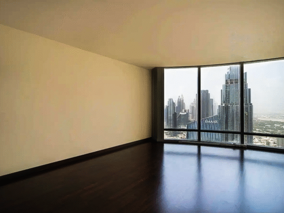 Burj Khalifa apartment rent with panoramic views and Type H layout
