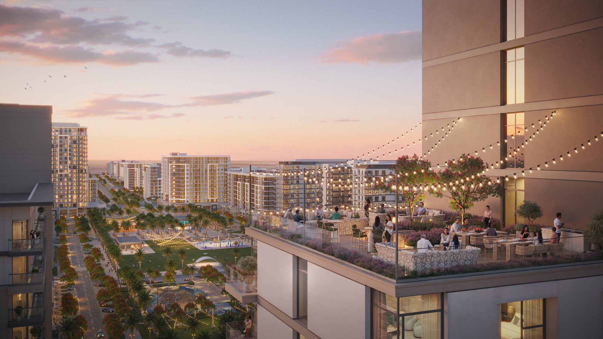 The Alton by Nshama – Luxury apartments at Town Square Park, Dubai with modern amenities and park views