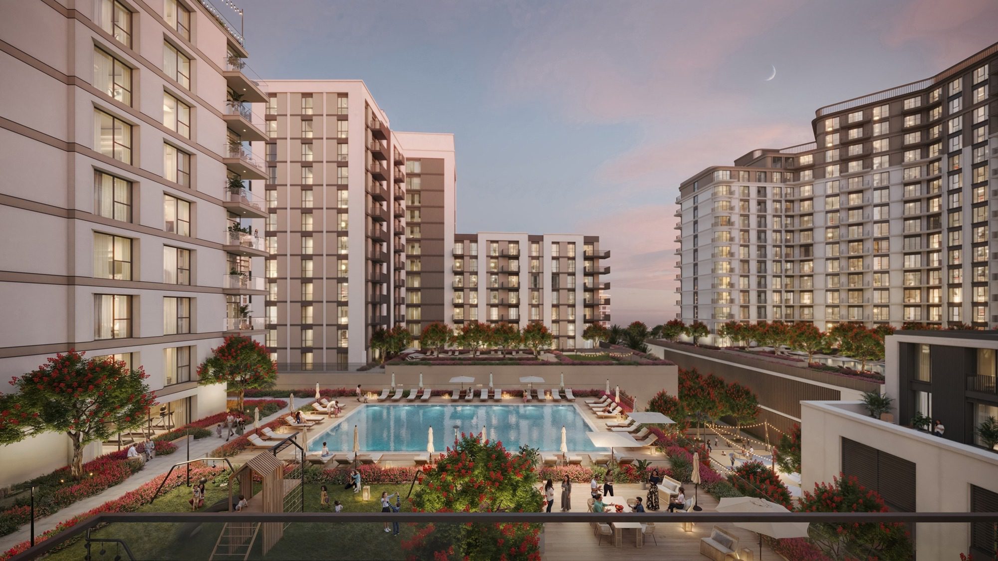 The Alton by Nshama – Luxury apartments at Town Square Park, Dubai with modern amenities and park views