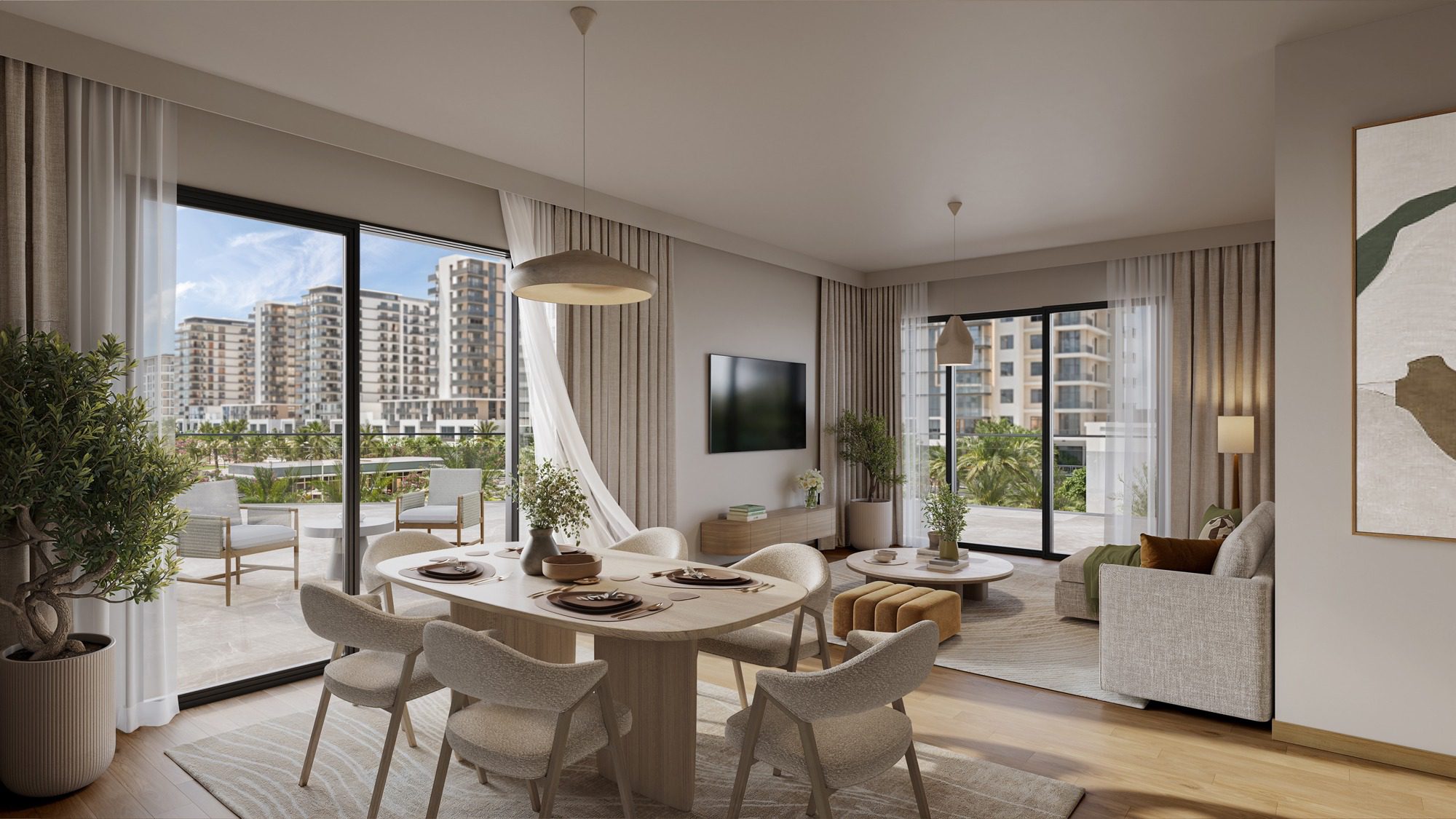 The Alton by Nshama – Luxury apartments at Town Square Park, Dubai with modern amenities and park views