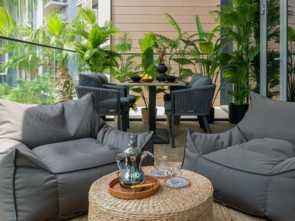 Bluewaters 1 bedroom apartment with garden and sea view terrace