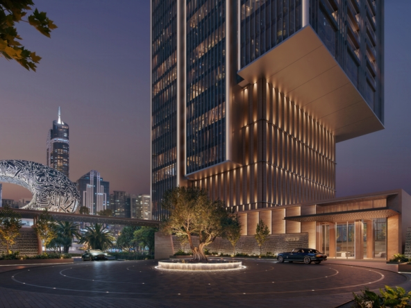 Emirates Towers apartments for sale with skyline views and sky pool