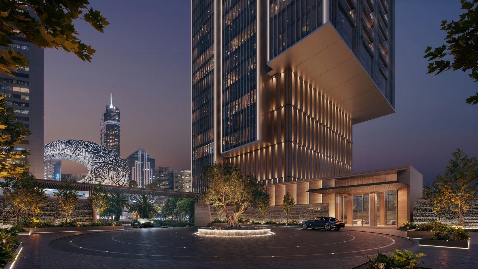 Emirates Towers apartments for sale with skyline views and sky pool