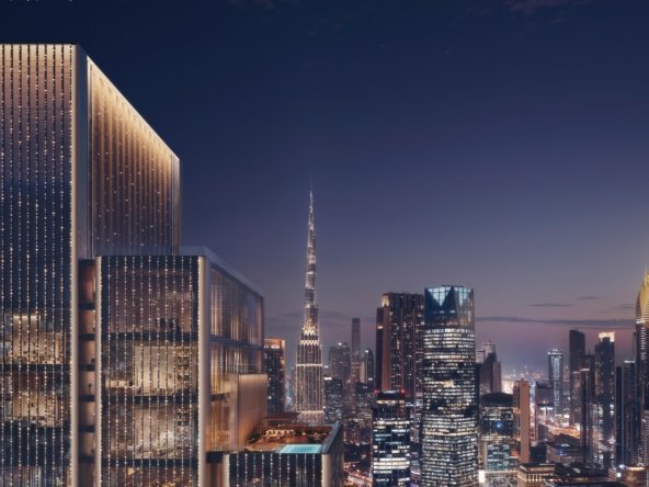 Emirates Towers apartments for sale with skyline views and sky pool