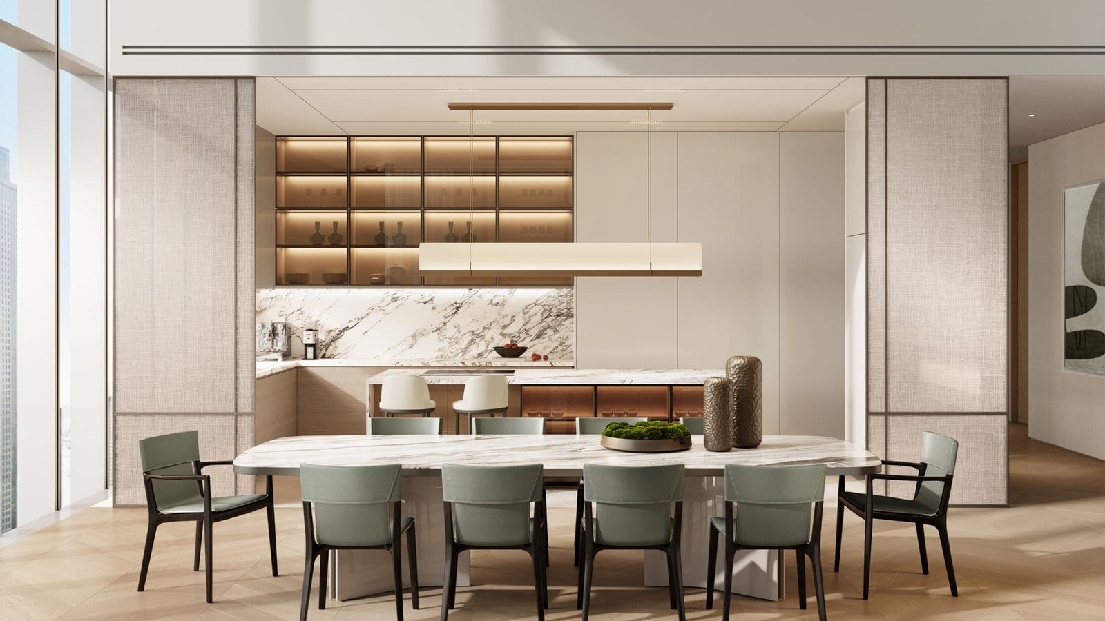 Emirates Towers apartments for sale with skyline views and sky pool