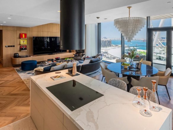 High-floor 3 bedroom Bluewaters home with Palm and Ain Dubai views