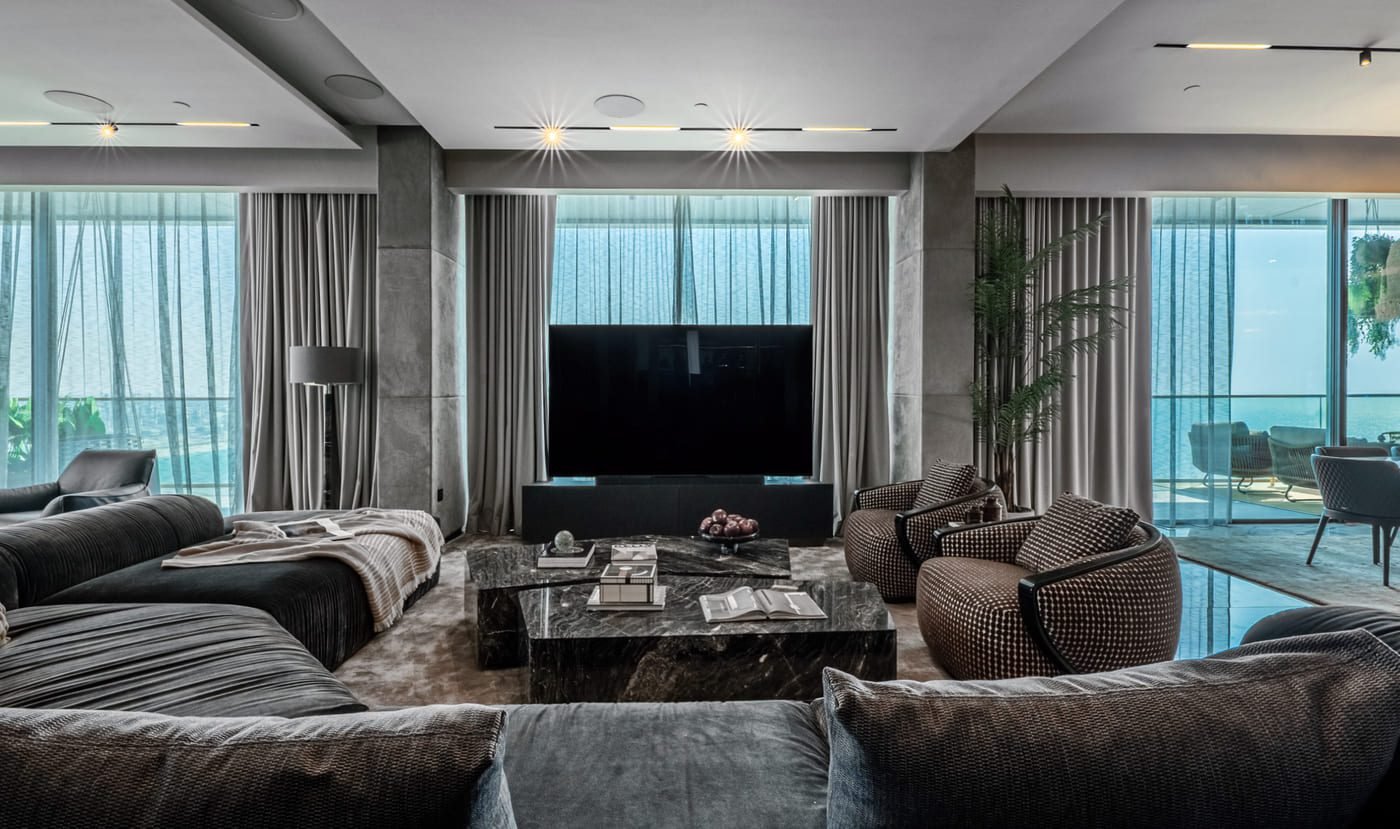 Bluewaters penthouse for sale with sea and Palm view from terrace