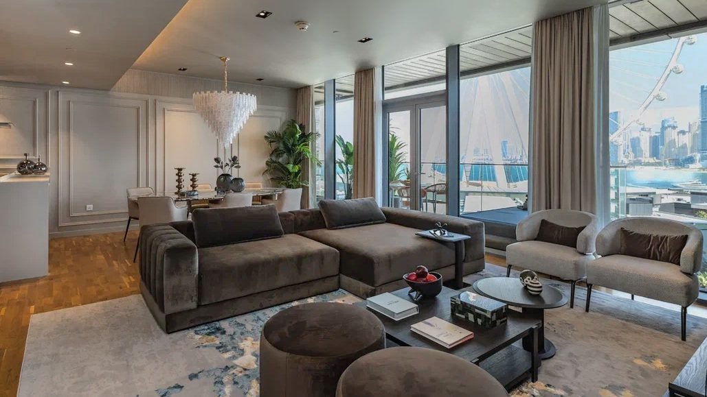 1 bedroom apartment for sale in Bluewaters with sea and Ain Dubai view