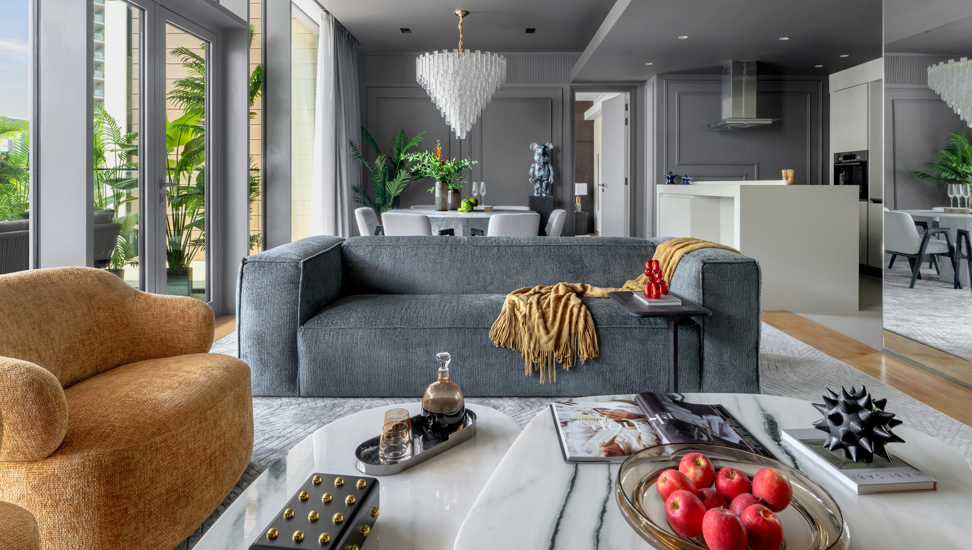 Bluewaters 1 bedroom apartment with garden and sea view terrace