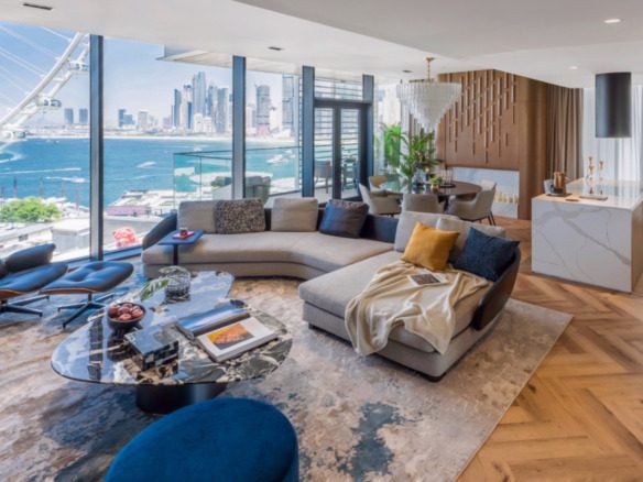 High-floor 3 bedroom Bluewaters home with Palm and Ain Dubai views