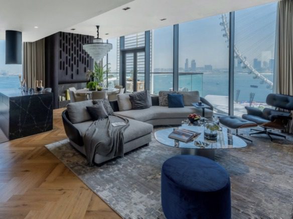 3 bedroom apartment Bluewaters with panoramic Palm and Ain Dubai views