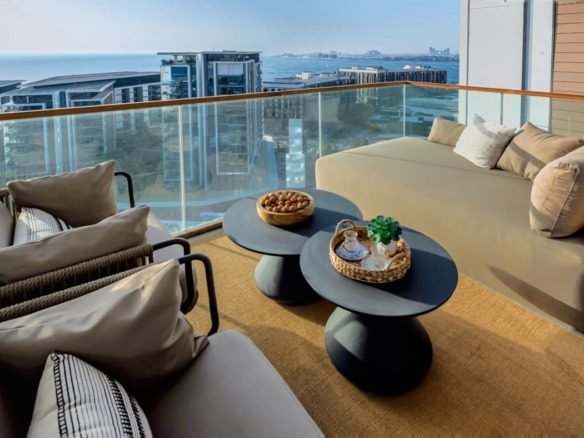 Bluewaters penthouse for sale with sea and Palm view from terrace