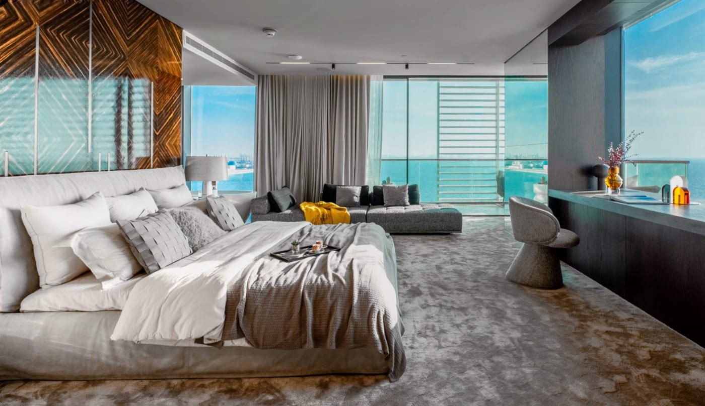 Bluewaters penthouse for sale with sea and Palm view from terrace