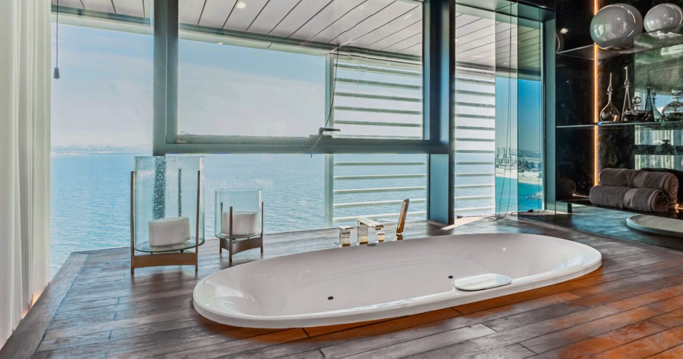Bluewaters penthouse for sale with sea and Palm view from terrace