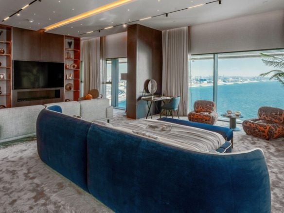 Bluewaters penthouse for sale with sea and Palm view from terrace