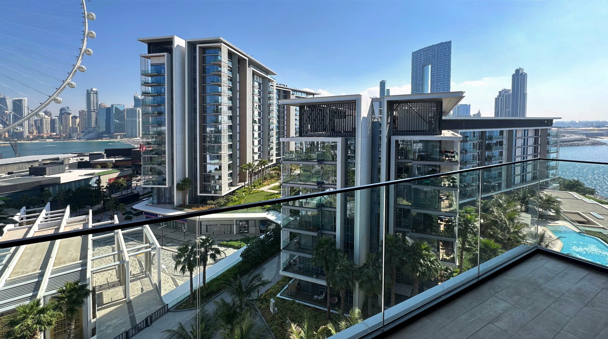 1 bedroom apartment for sale in Bluewaters with sea and Ain Dubai view