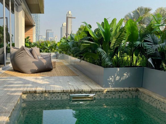 Bluewaters townhouse for sale with private pool and sea view terrace