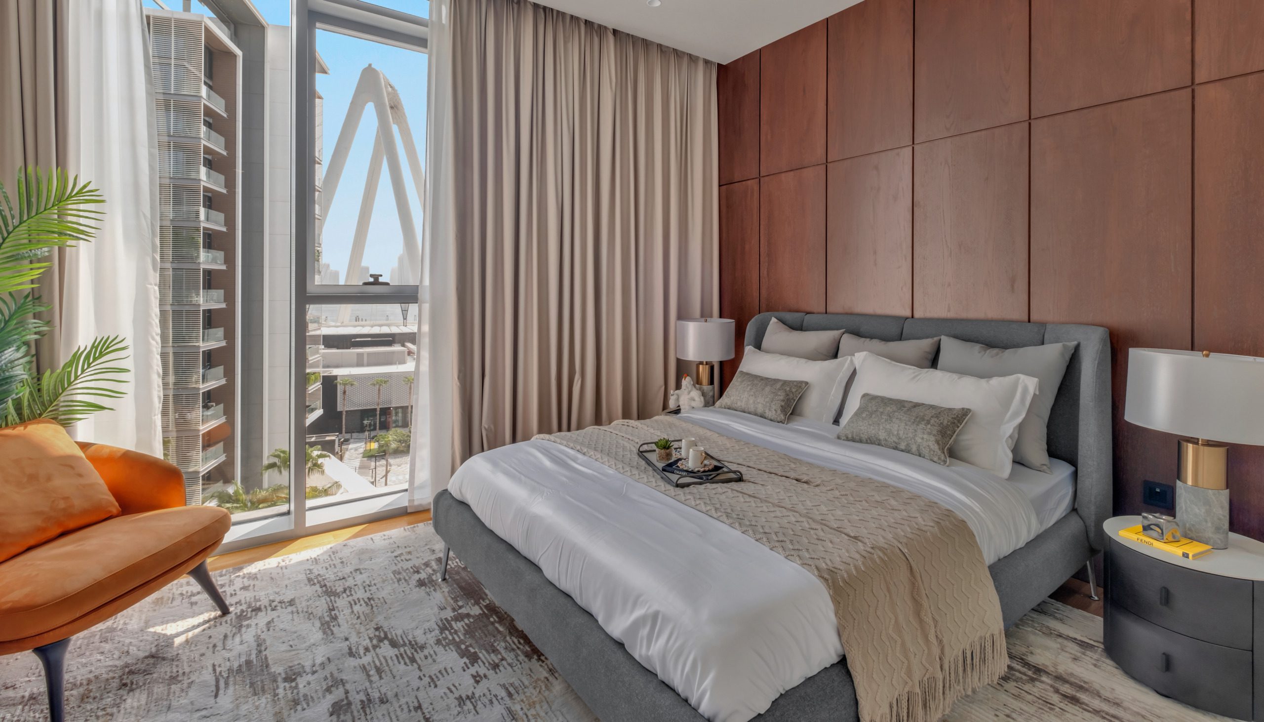 3 bedroom Bluewaters flat with panoramic Ain Dubai views