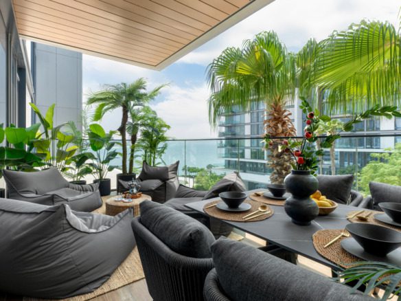 Bluewaters 1 bedroom apartment with garden and sea view terrace