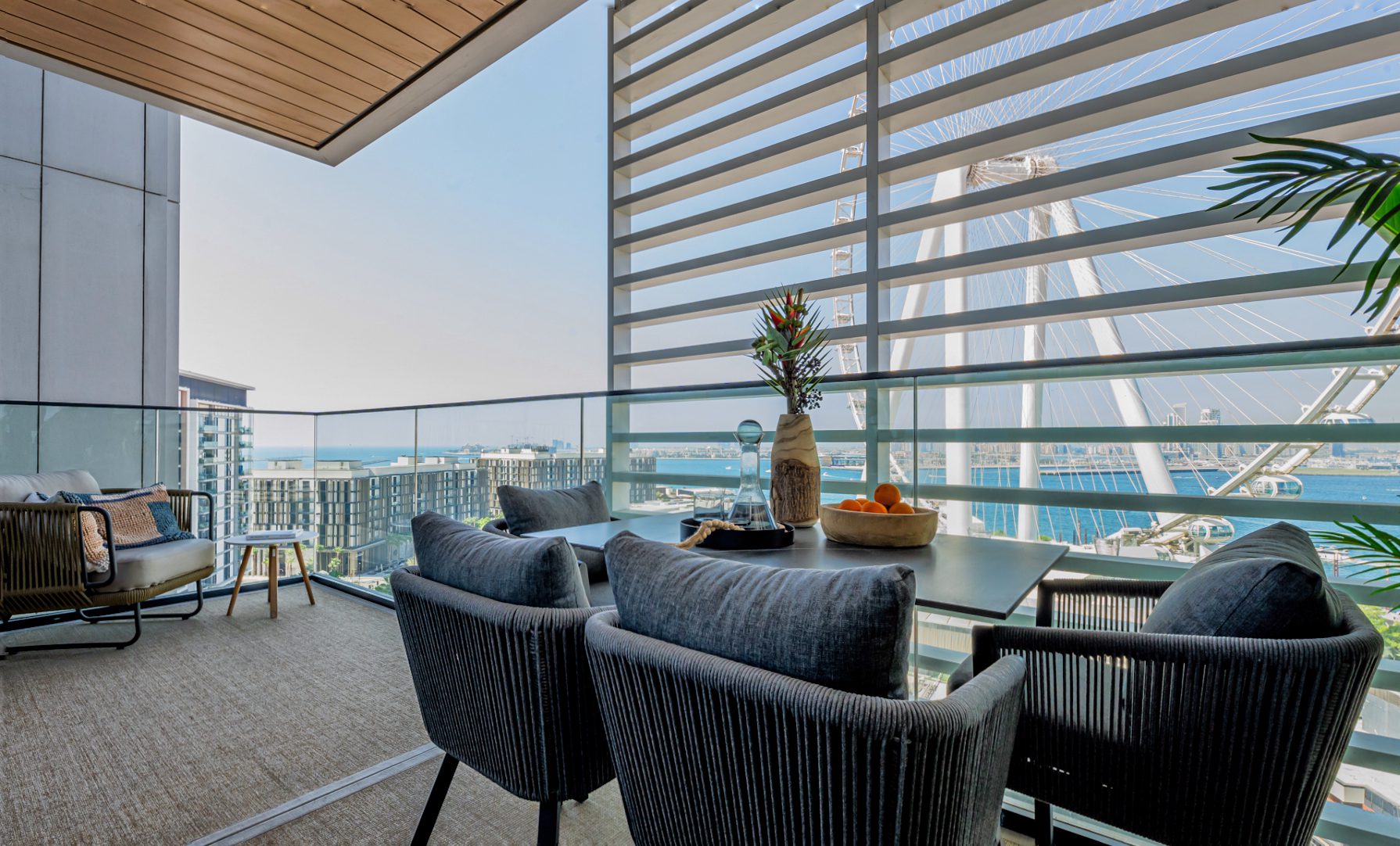 High-floor 3 bedroom Bluewaters home with Palm and Ain Dubai views
