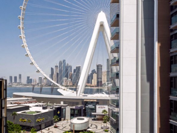 2 bedroom Bluewaters apartment with sea and Ain Dubai views