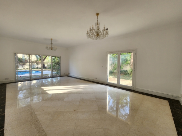 Emirates Hills villa for rent in Sector E with garden and pool