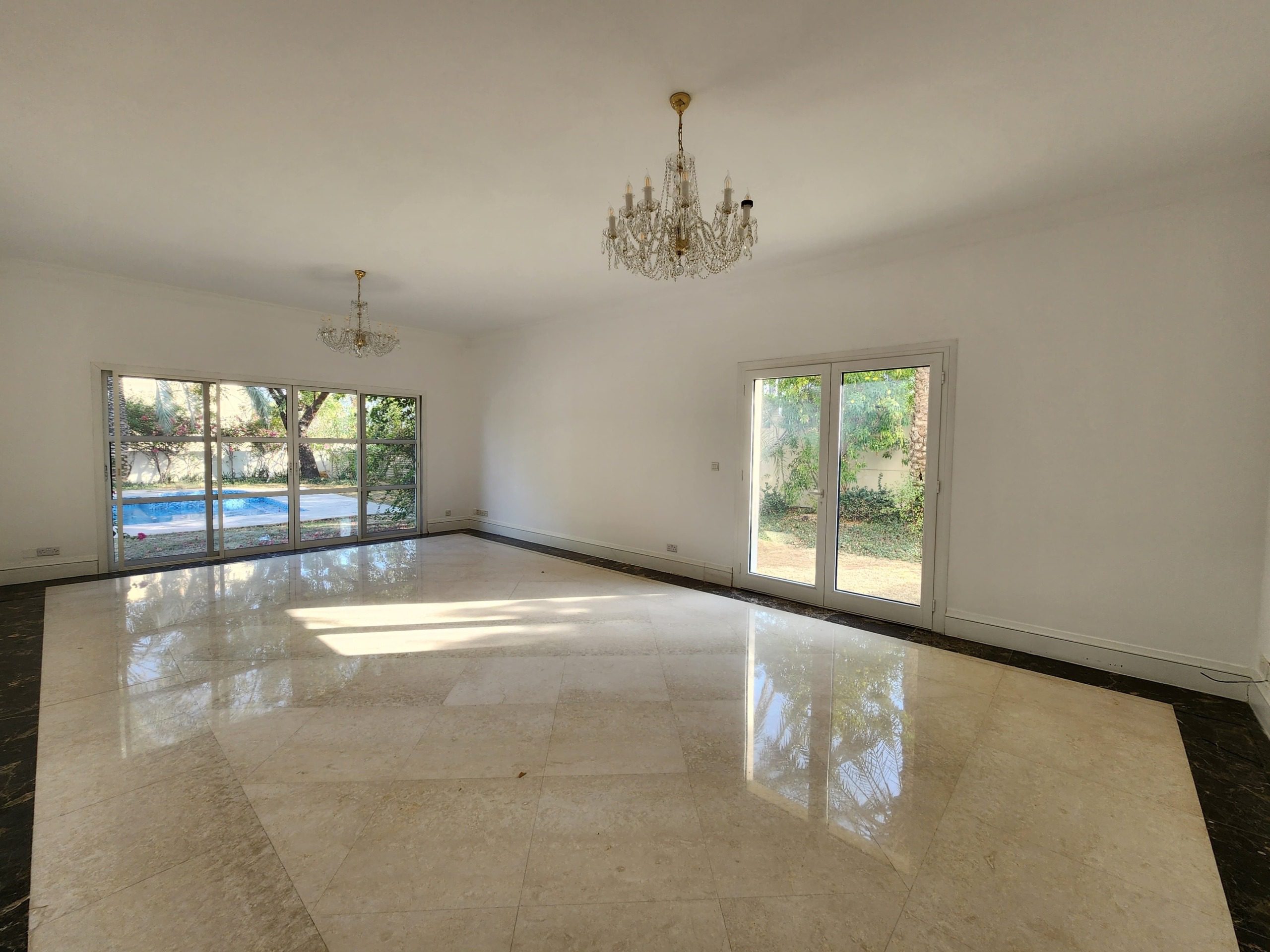 Emirates Hills villa for rent in Sector E with garden and pool