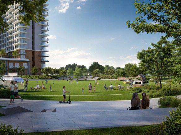 Vida Hillside Emaar apartments for sale with direct park access in Dubai Hills