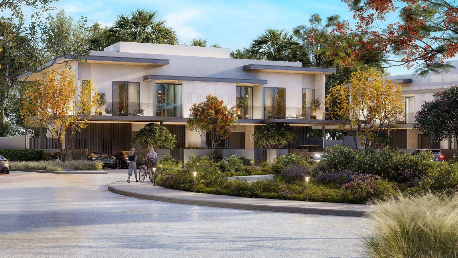 3 bedroom villa for sale in Jumeirah Golf Estates with private garden and modern design
