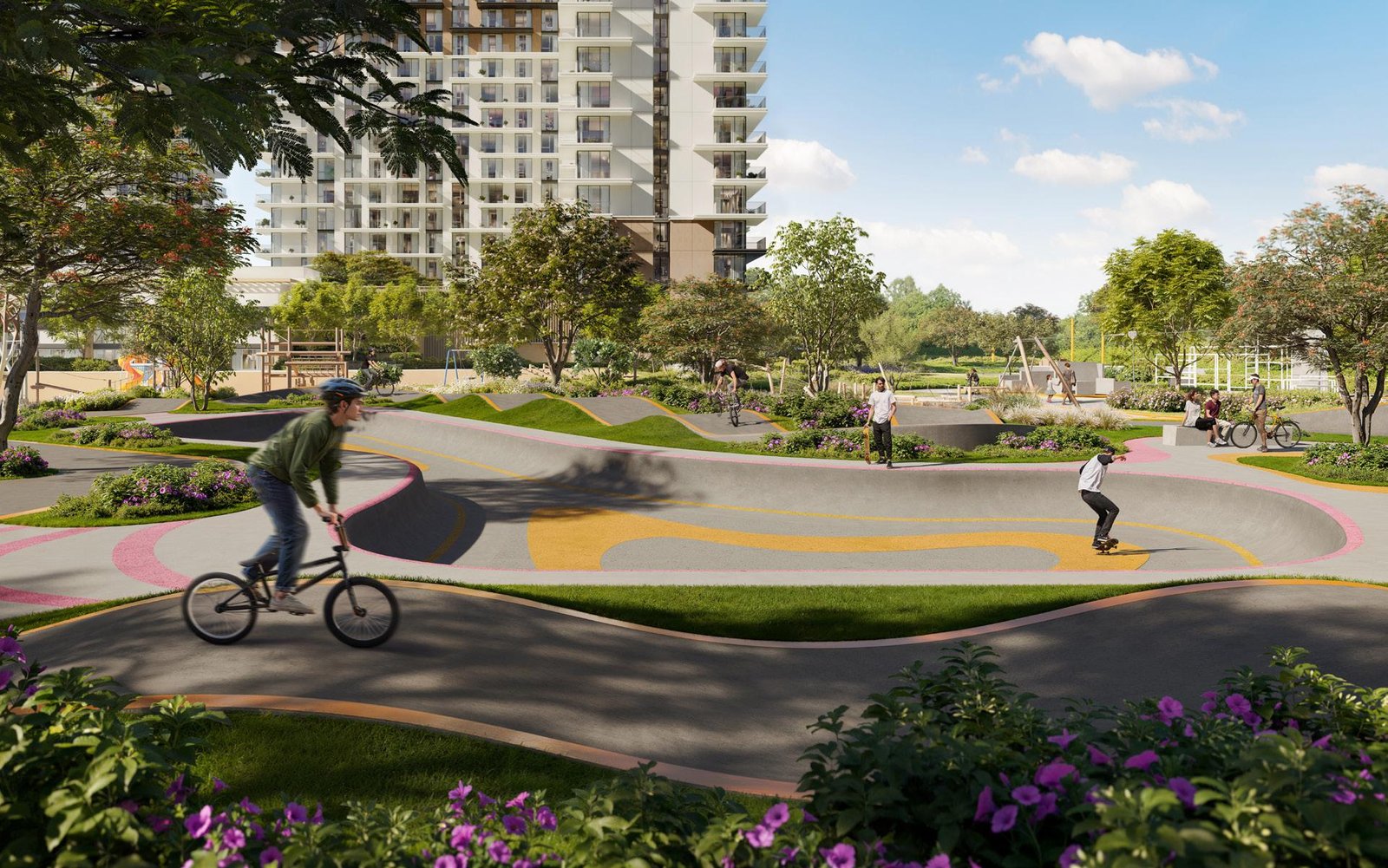 Vida Hillside Emaar apartments for sale with direct park access in Dubai Hills