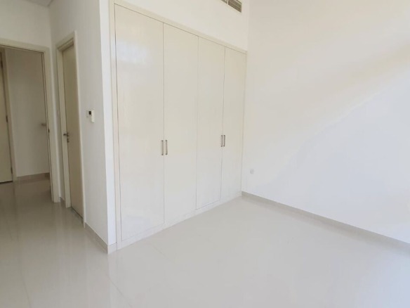 Upgraded 3 bedroom townhouse for rent in Damac Hills with garden and golf view