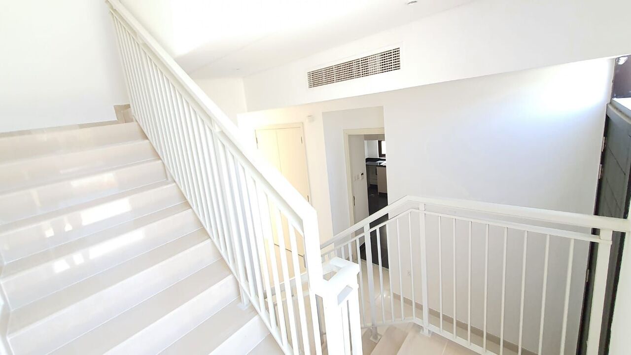 Upgraded 3 bedroom townhouse for rent in Damac Hills with garden and golf view