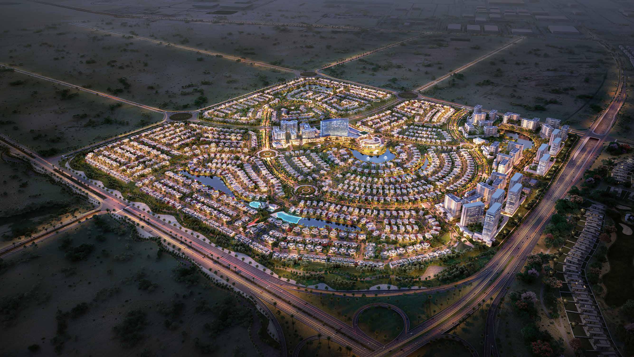 Hayat Dubai South townhouses with walking trails and wellness amenities