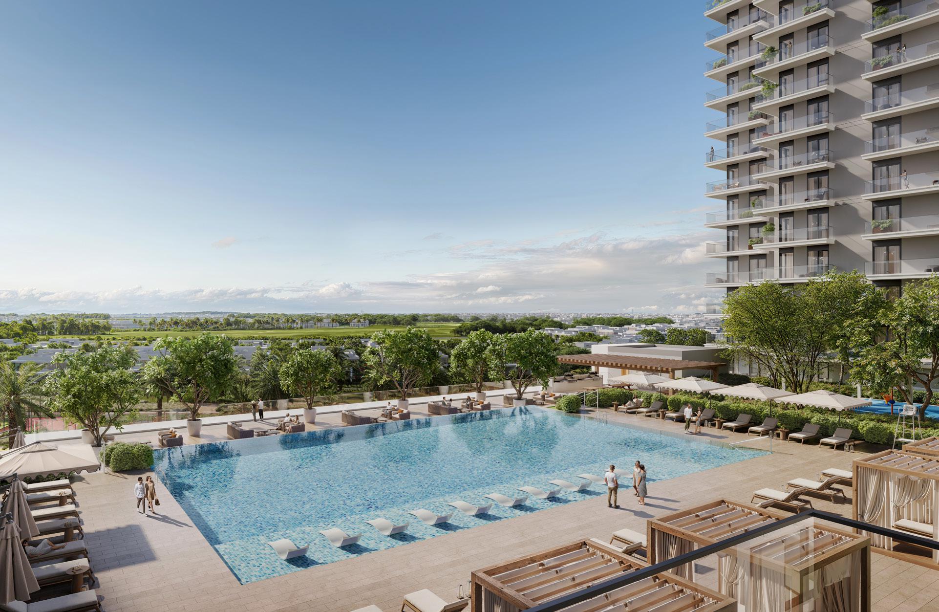 Rosehill Dubai Hills apartments with golf views and luxury lifestyle features