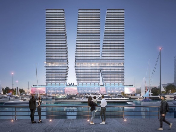 W Residences Dubai Harbour apartments with sea views and branded luxury amenities