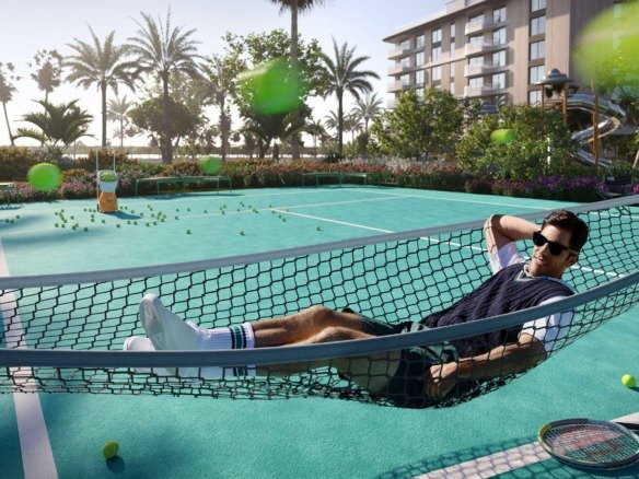 Gardenia Bay Yas Island apartments for sale with lagoon views, beach access, and sustainable amenities by Aldar.