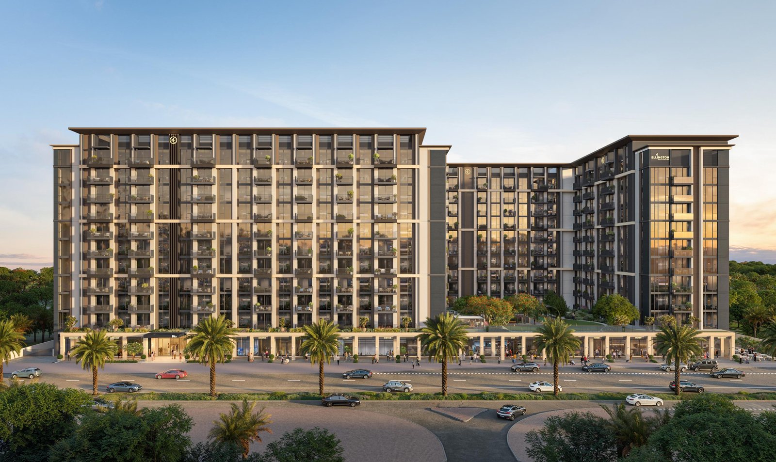 Windsor House Dubai South apartments with rooftop pool and retail boulevard