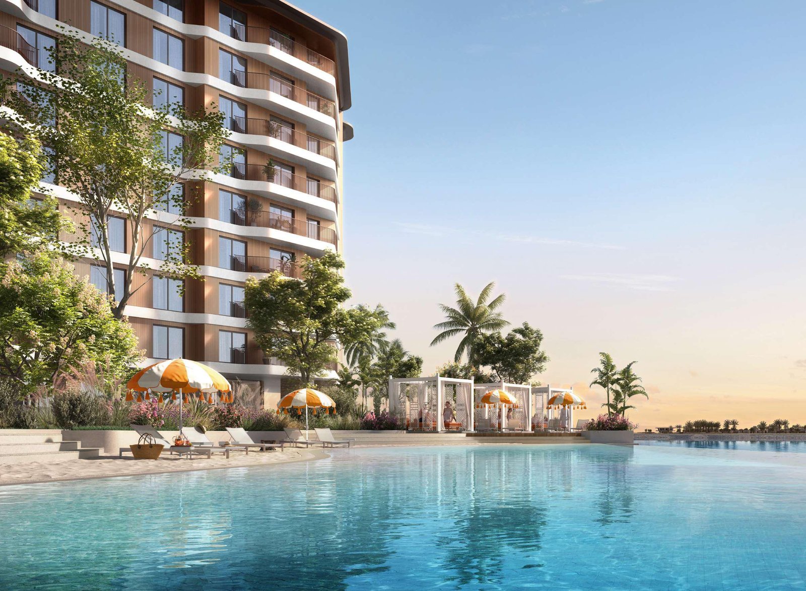 Gardenia Bay Yas Island apartments for sale with lagoon views, beach access, and sustainable amenities by Aldar.