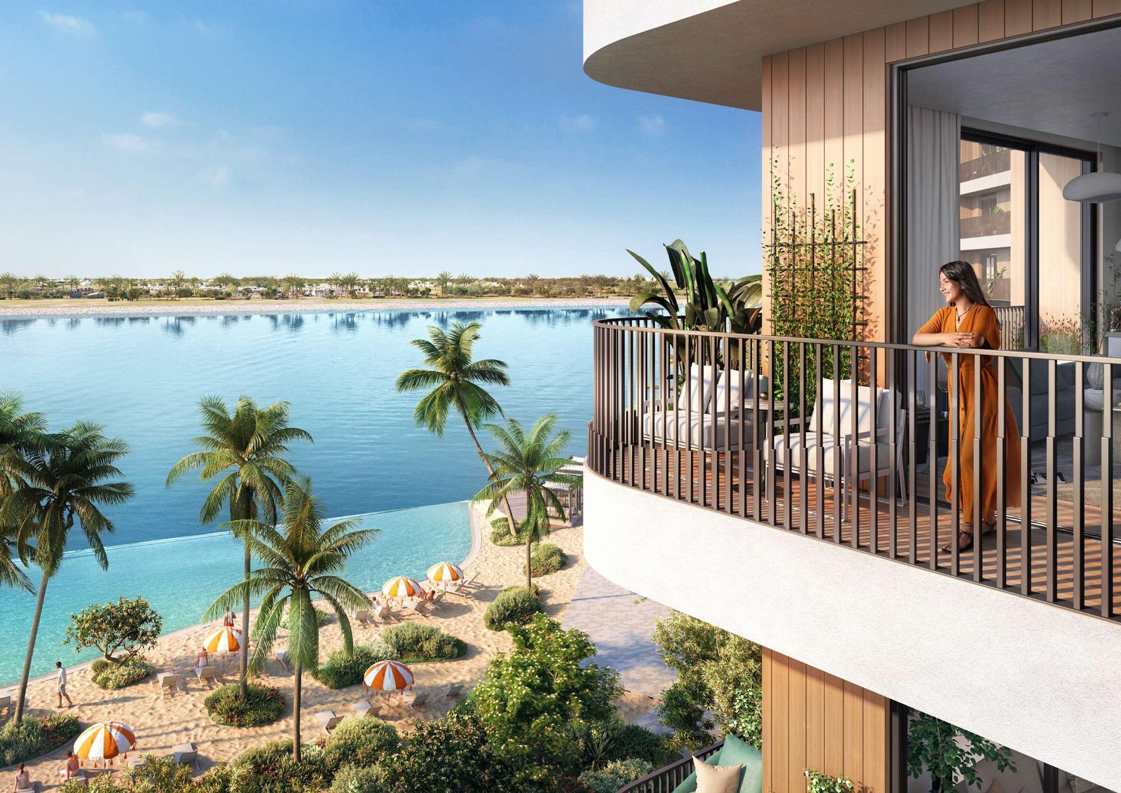 Gardenia Bay Yas Island apartments for sale with lagoon views, beach access, and sustainable amenities by Aldar.