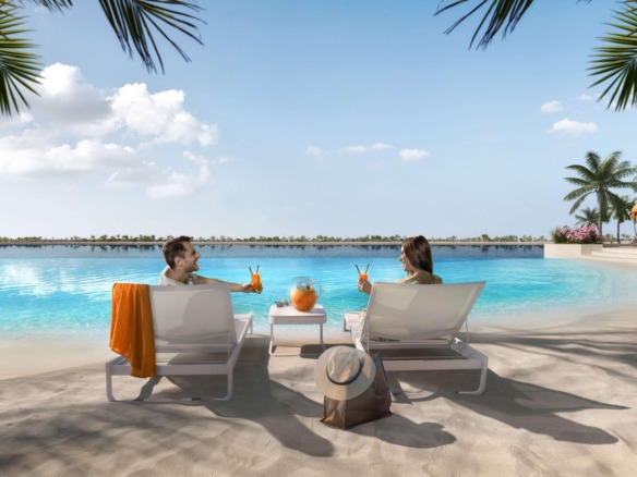 Gardenia Bay Yas Island apartments for sale with lagoon views, beach access, and sustainable amenities by Aldar.