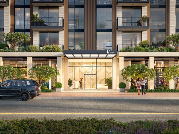 Windsor House Dubai South apartments with rooftop pool and retail boulevard