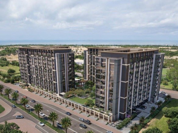 Windsor House Dubai South apartments with rooftop pool and retail boulevard